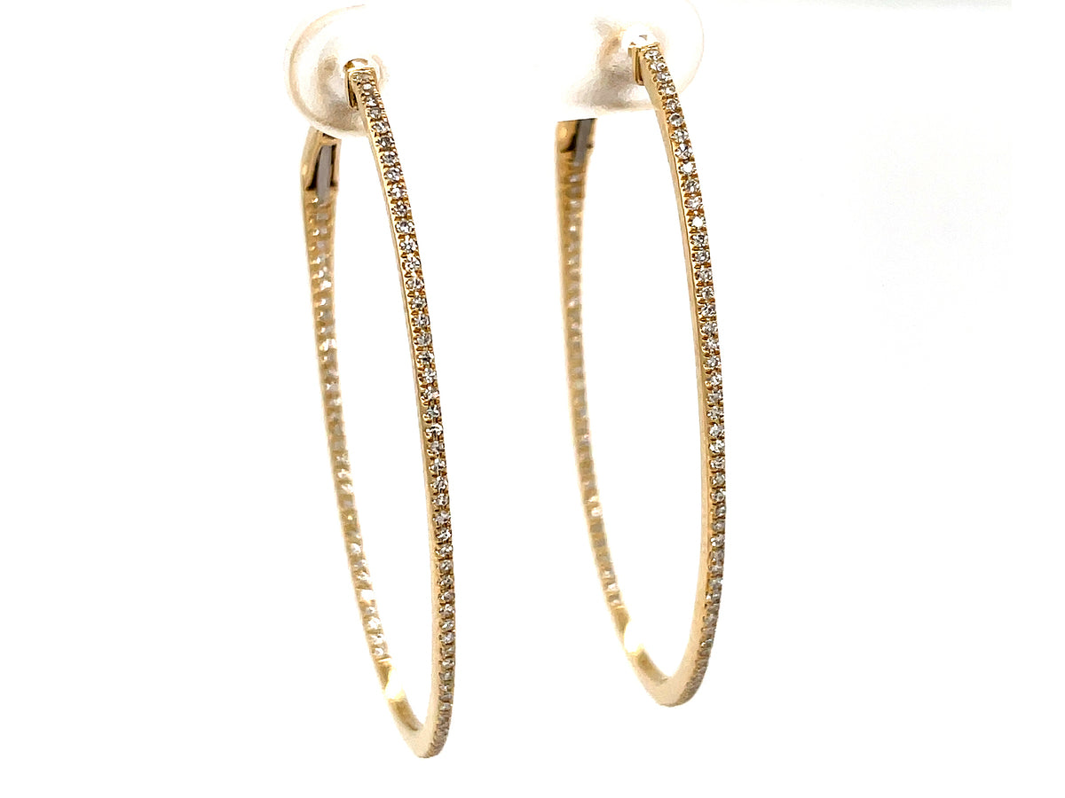 DIAMOND OVAL EARRING