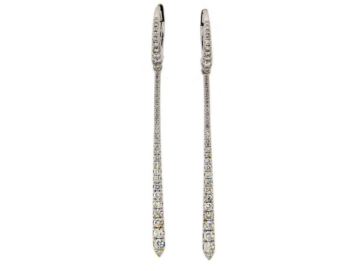 DIAMOND EARRING, 14KW (N)