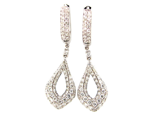 DIAMOND EARRING, 18KW (N)