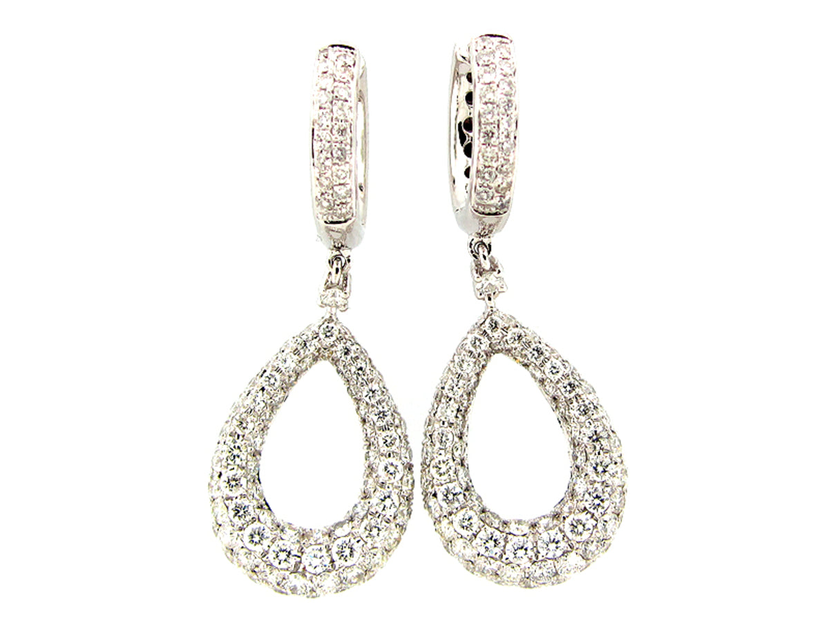 DIAMOND EARRING, 18KW (N)