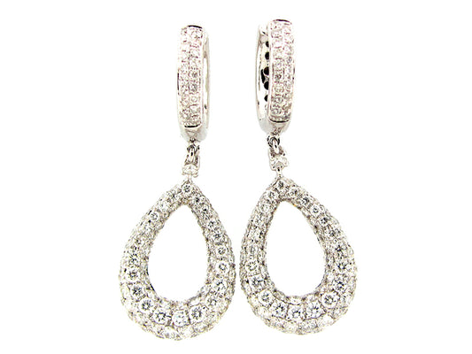 DIAMOND EARRING, 18KW (N)