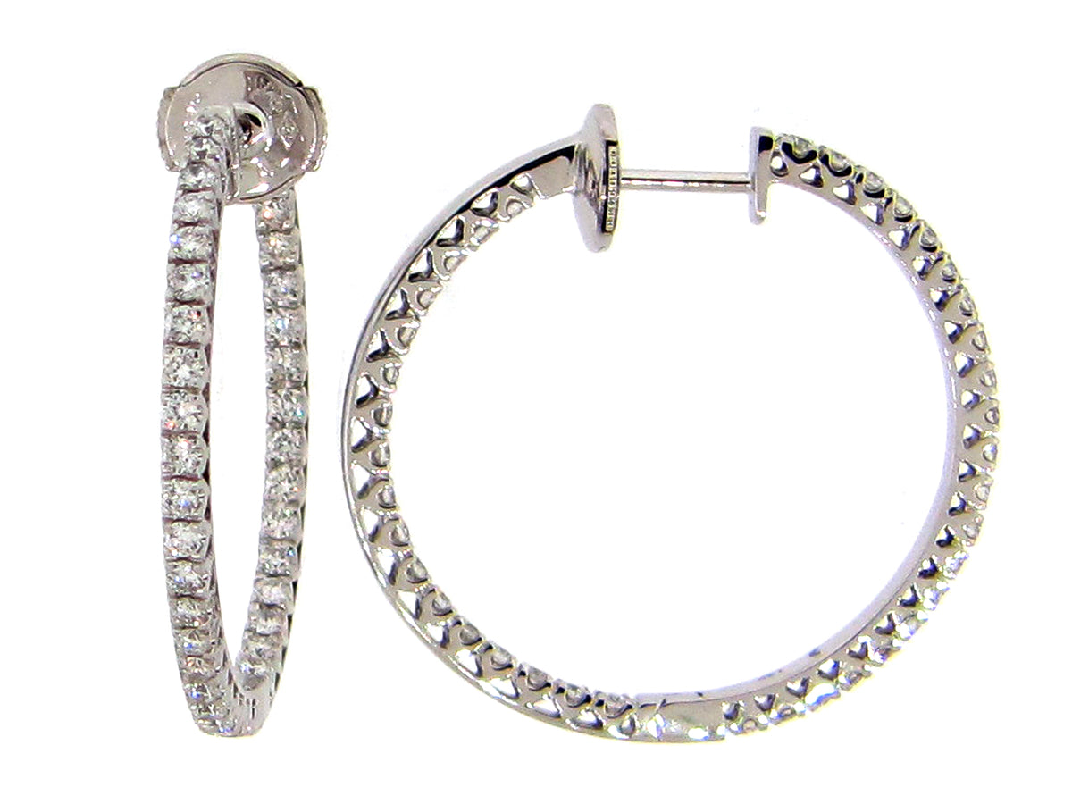 DIAMOND EARRING, 14KW (N)
