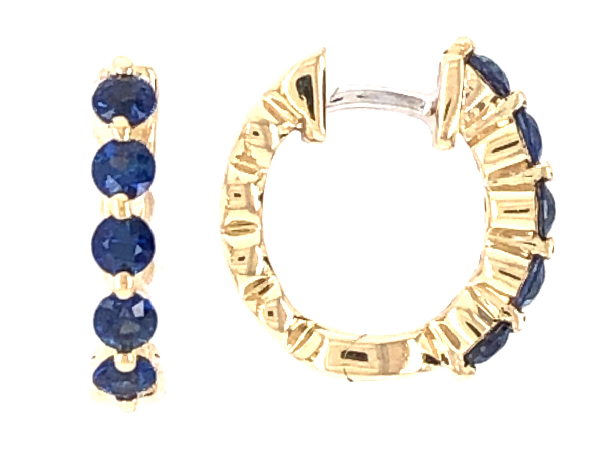 SAPPHIRE EARRING, 14KY (H)