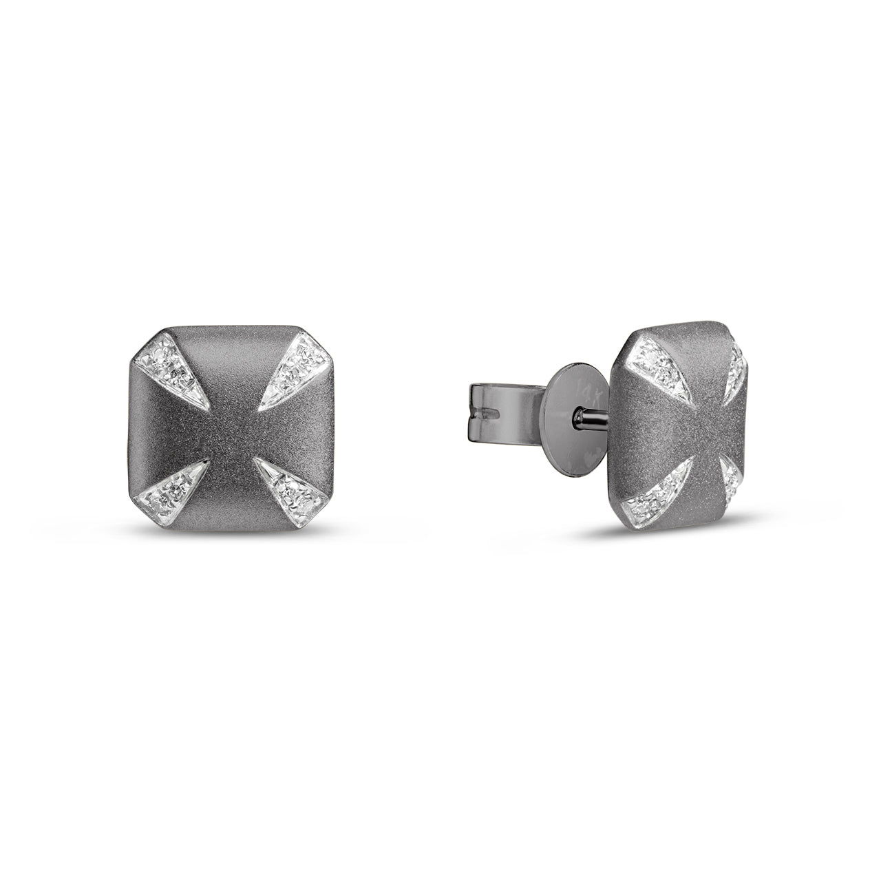 Diamond "Prong" Cushion Stud Earring