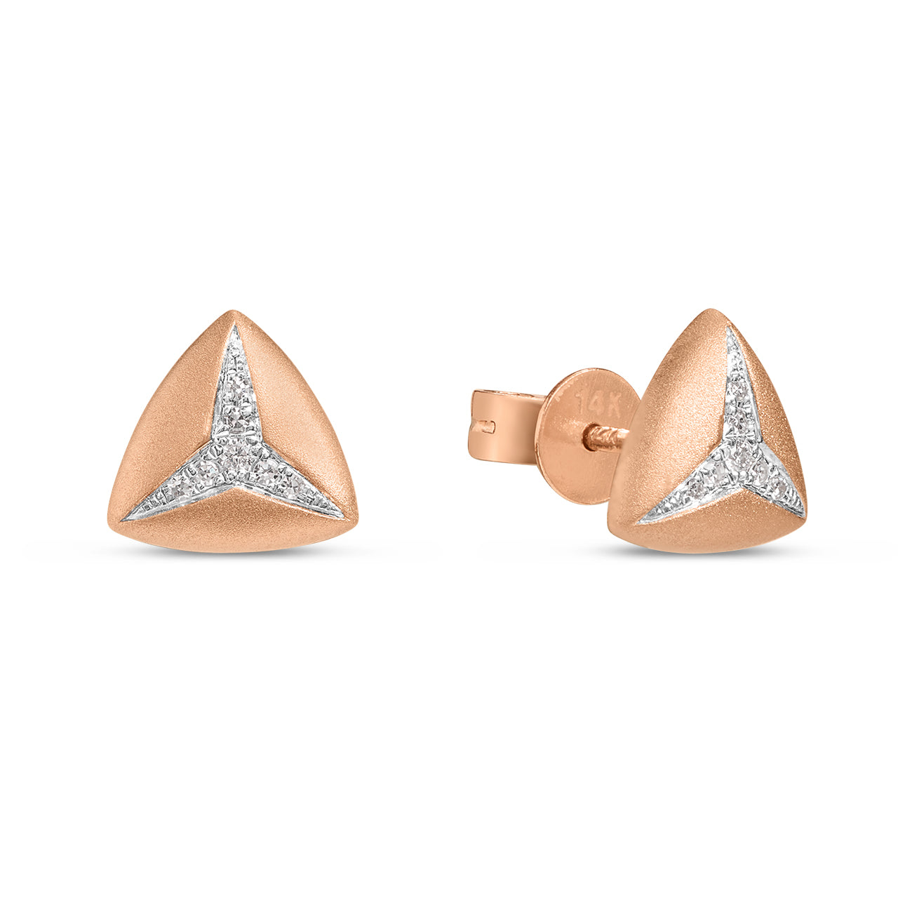 Diamond Spark Triangle Stud Earring