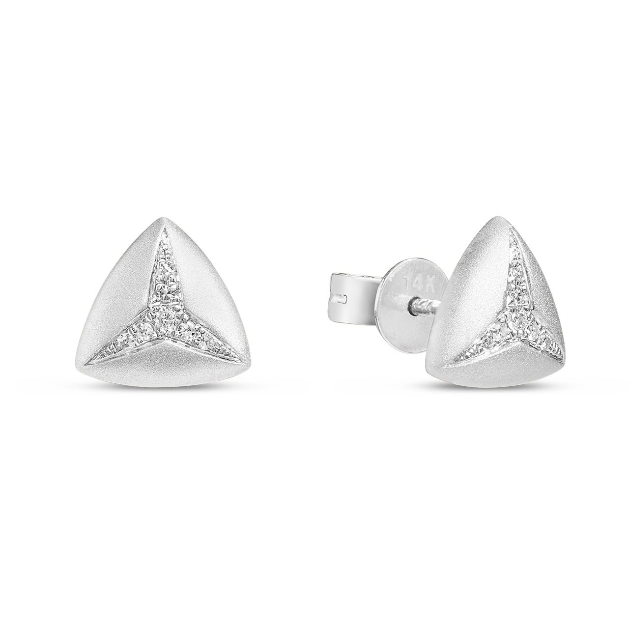 Diamond Spark Triangle Stud Earring