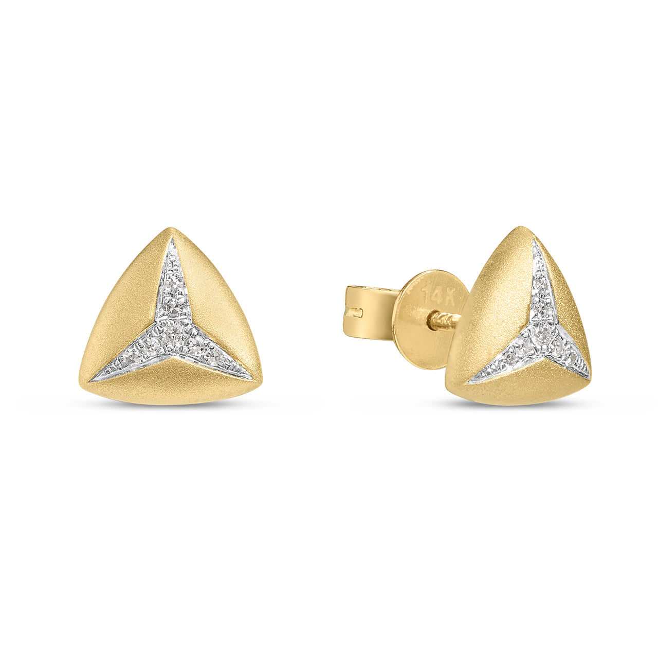 Diamond Spark Triangle Stud Earring