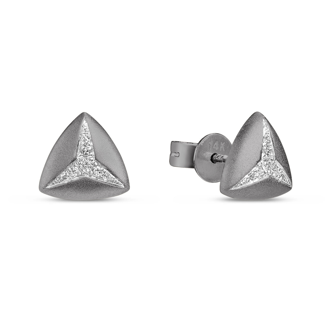 Diamond Spark Triangle Stud Earring