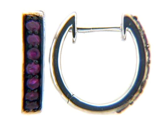 RUBY EARRING, 14KW (H)