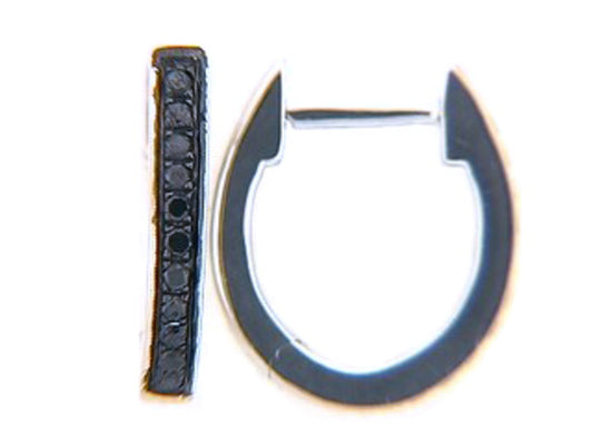 BLACK DIAMOND EARRING, 18KW (R/H)