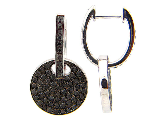 BLACK DIAMOND EARRING, 14KW (R/H)