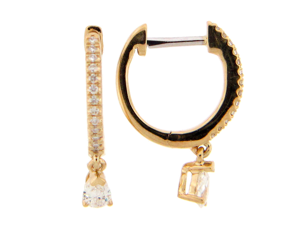DIAMOND PEAR DANGLE 4X3 EARRING