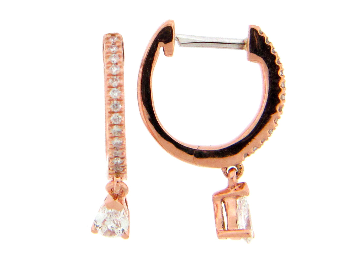 DIAMOND PEAR DANGLE 4X3 EARRING