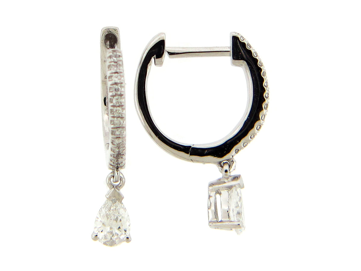 DIAMOND PEAR DANGLE 4.8X3.3 EARRING