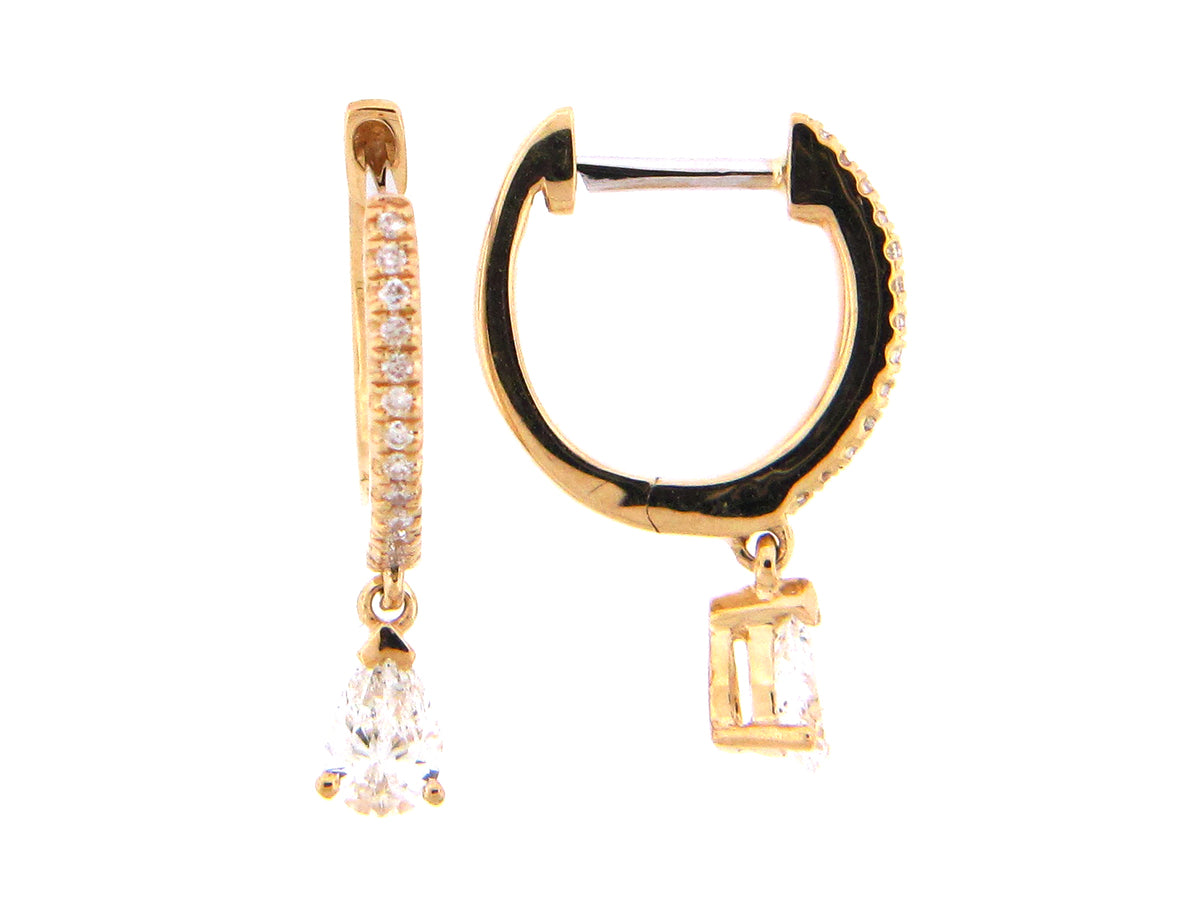 DIAMOND PEAR DANGLE 4.8X3.3 EARRING
