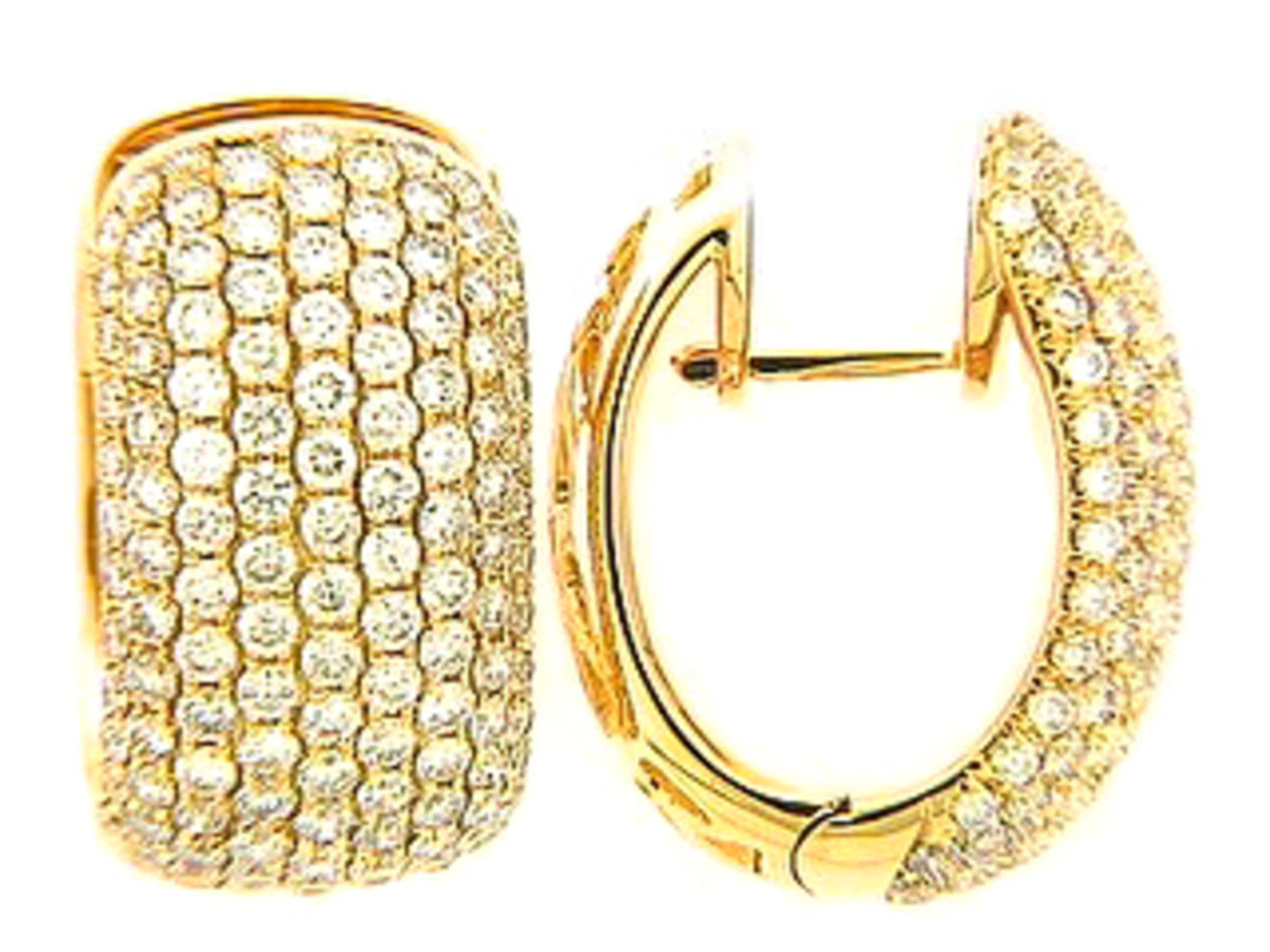 DIAMOND EARRING, 18KY (N), D=3.00