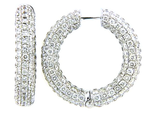 DIAMOND EARRING, 18KW (N), D=10.77