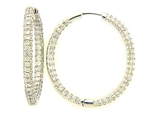DIAMOND EARRING, 18KW (N), D=3.18