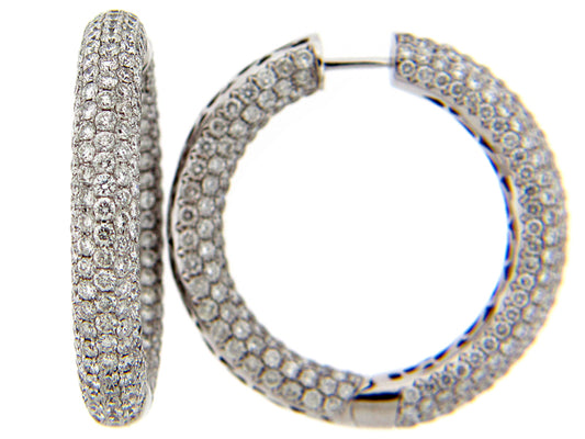 DIAMOND EARRING, 18KW (N), D=11.34