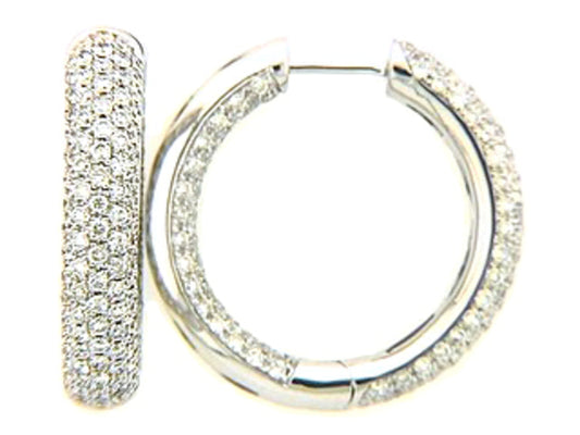 DIAMOND EARRING, 18KW (N), D=2.22