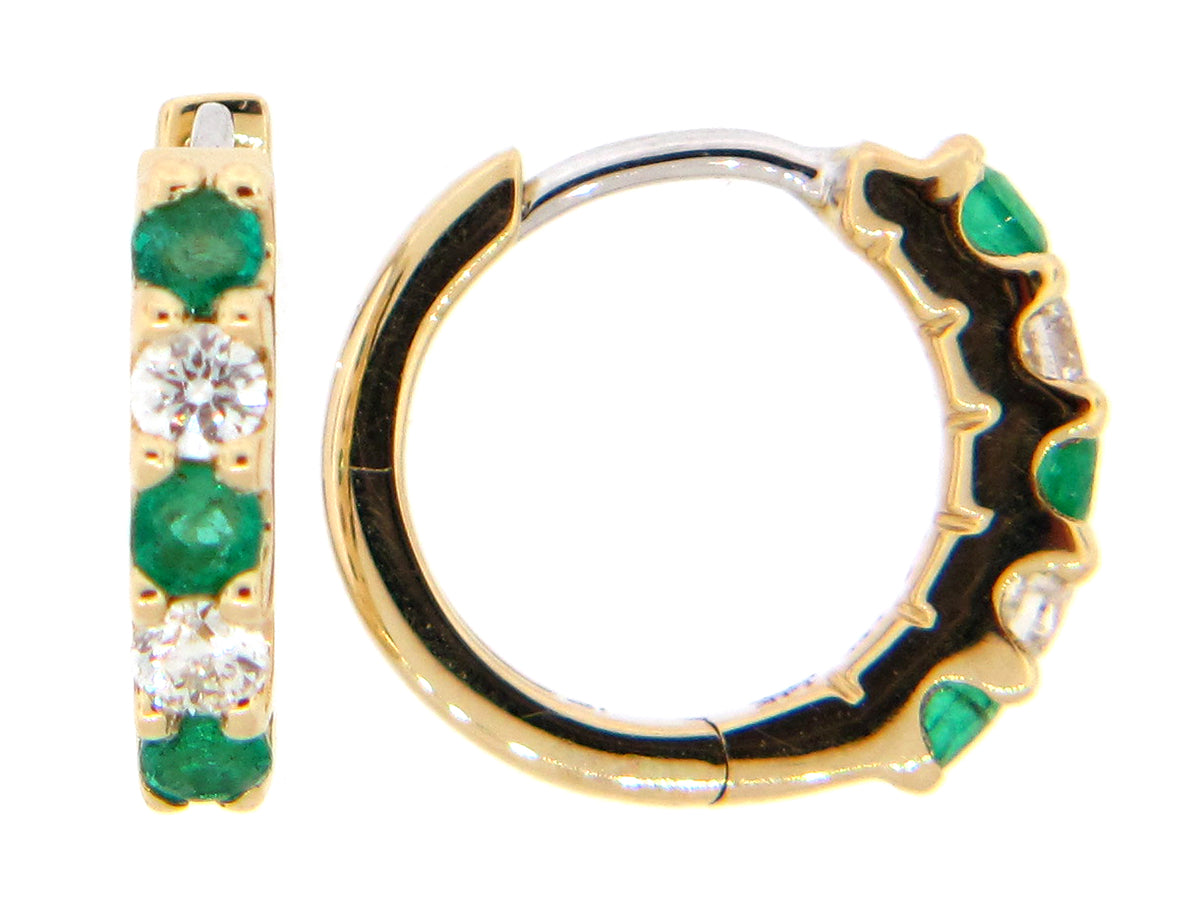 EMERALD & DIAMOND EARRING