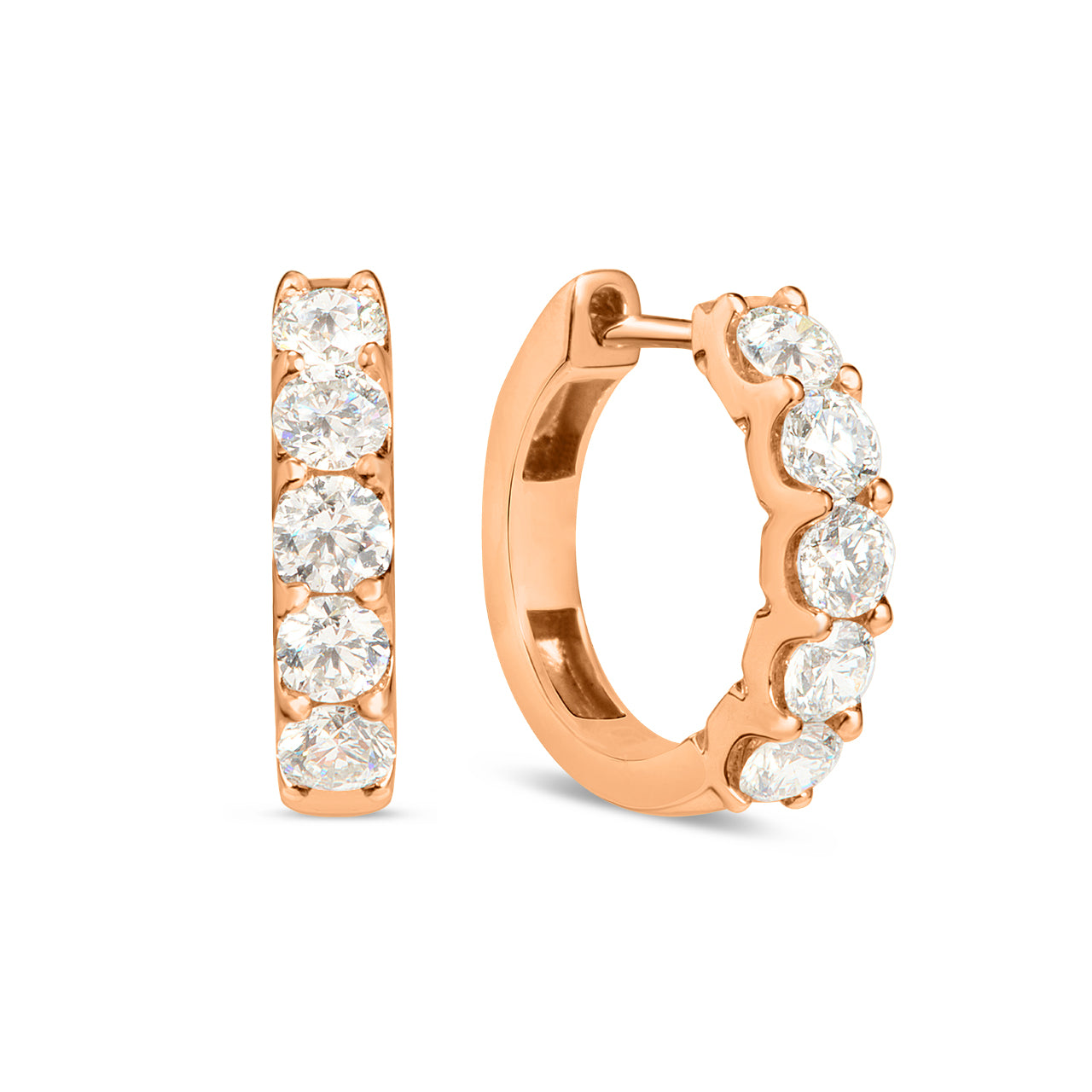 Diamond Huggie Hoop Earring