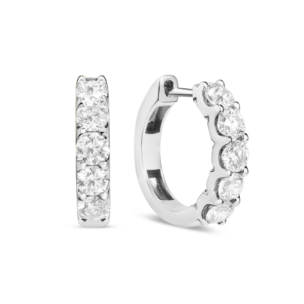 Diamond Huggie Hoop Earring