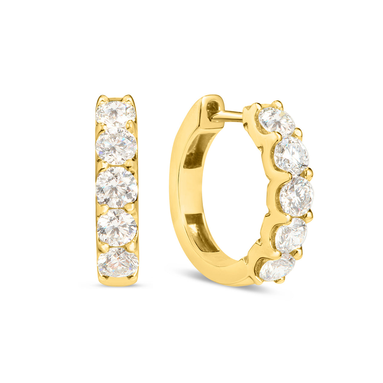 Diamond Huggie Hoop Earring