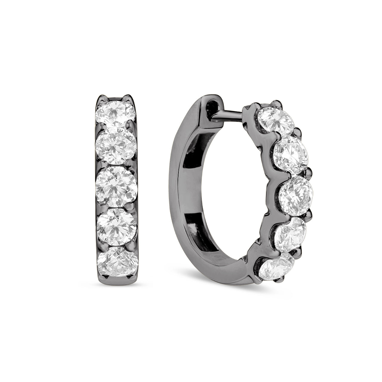 Diamond Huggie Hoop Earring
