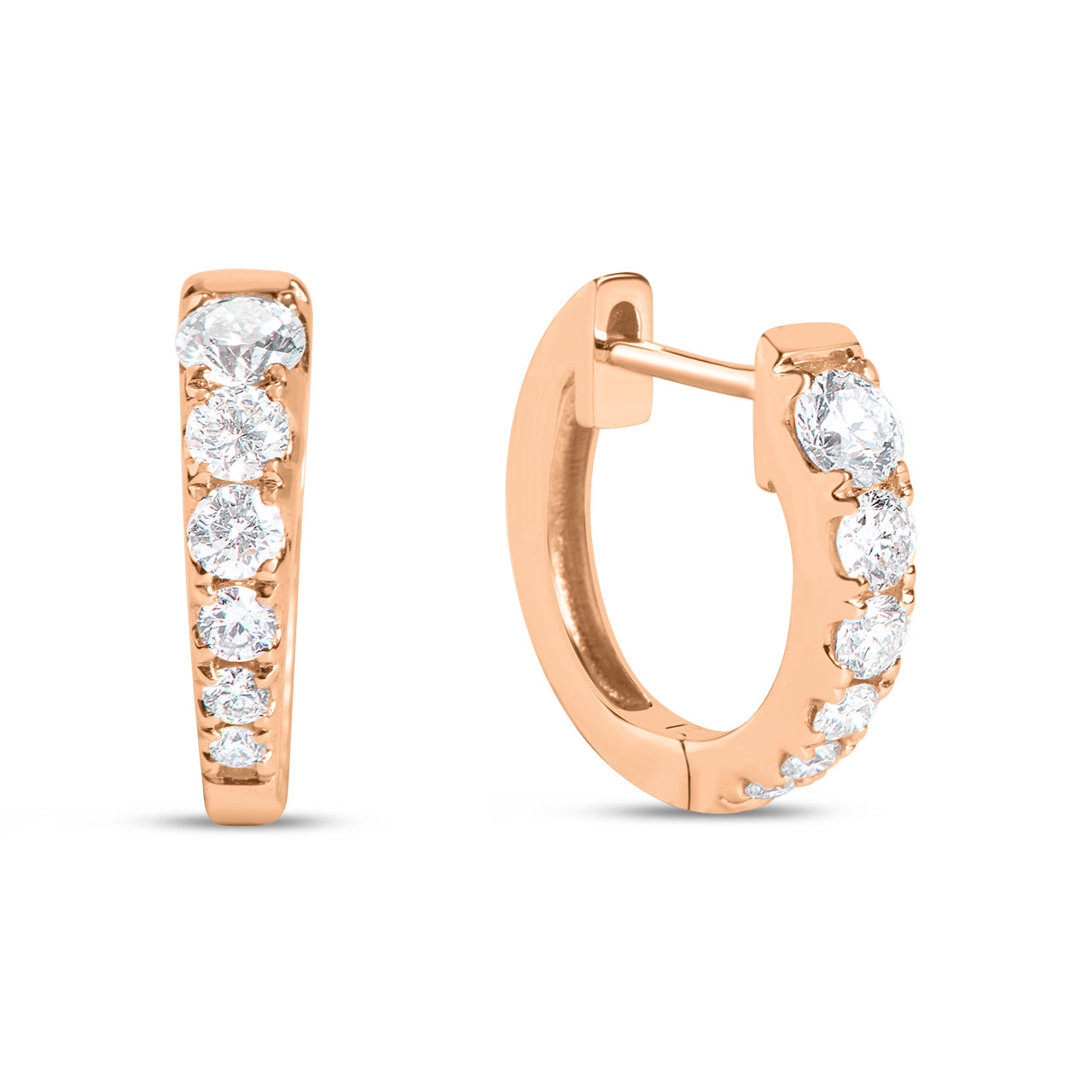 Diamond Tapered Huggie Earring