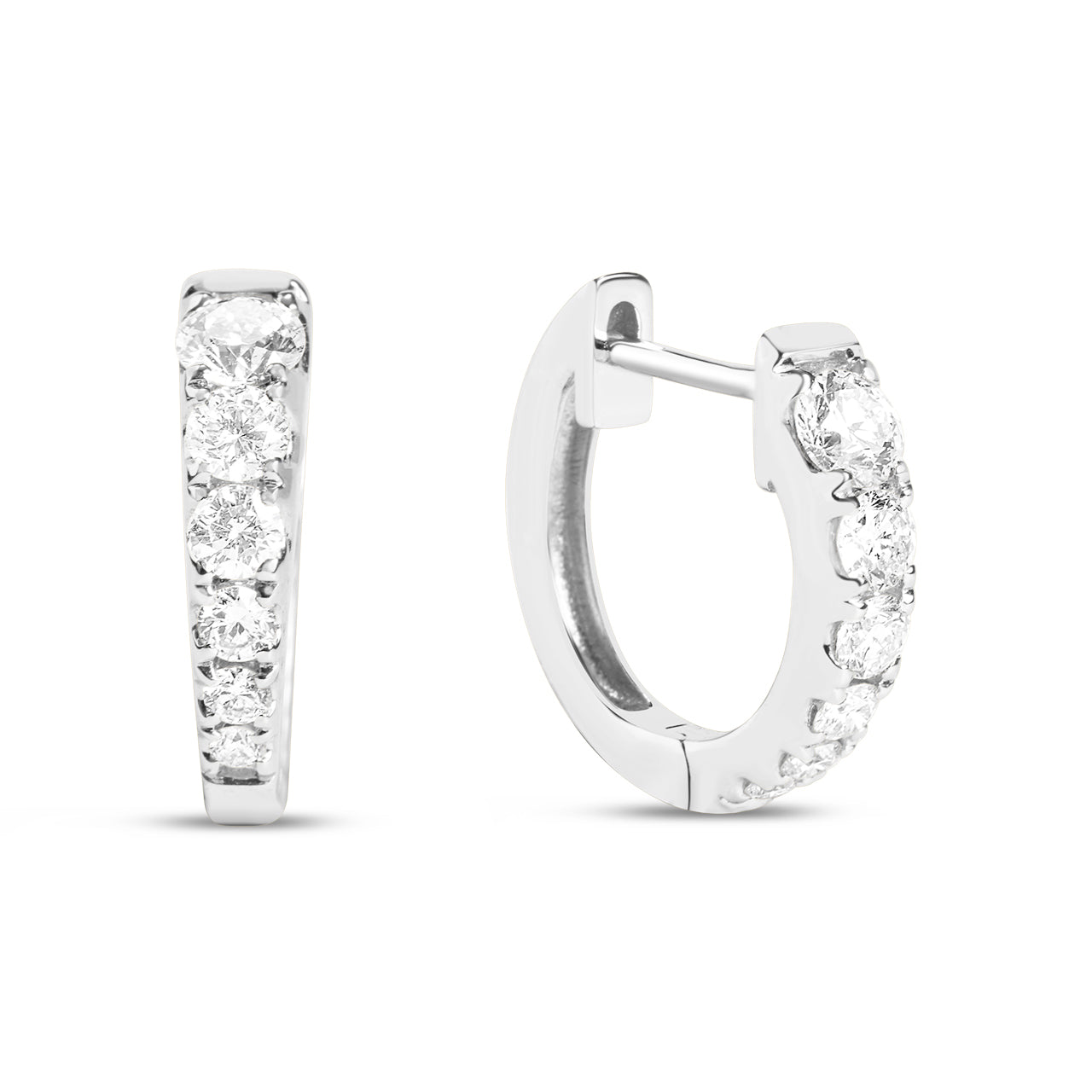 Diamond Tapered Huggie Earring
