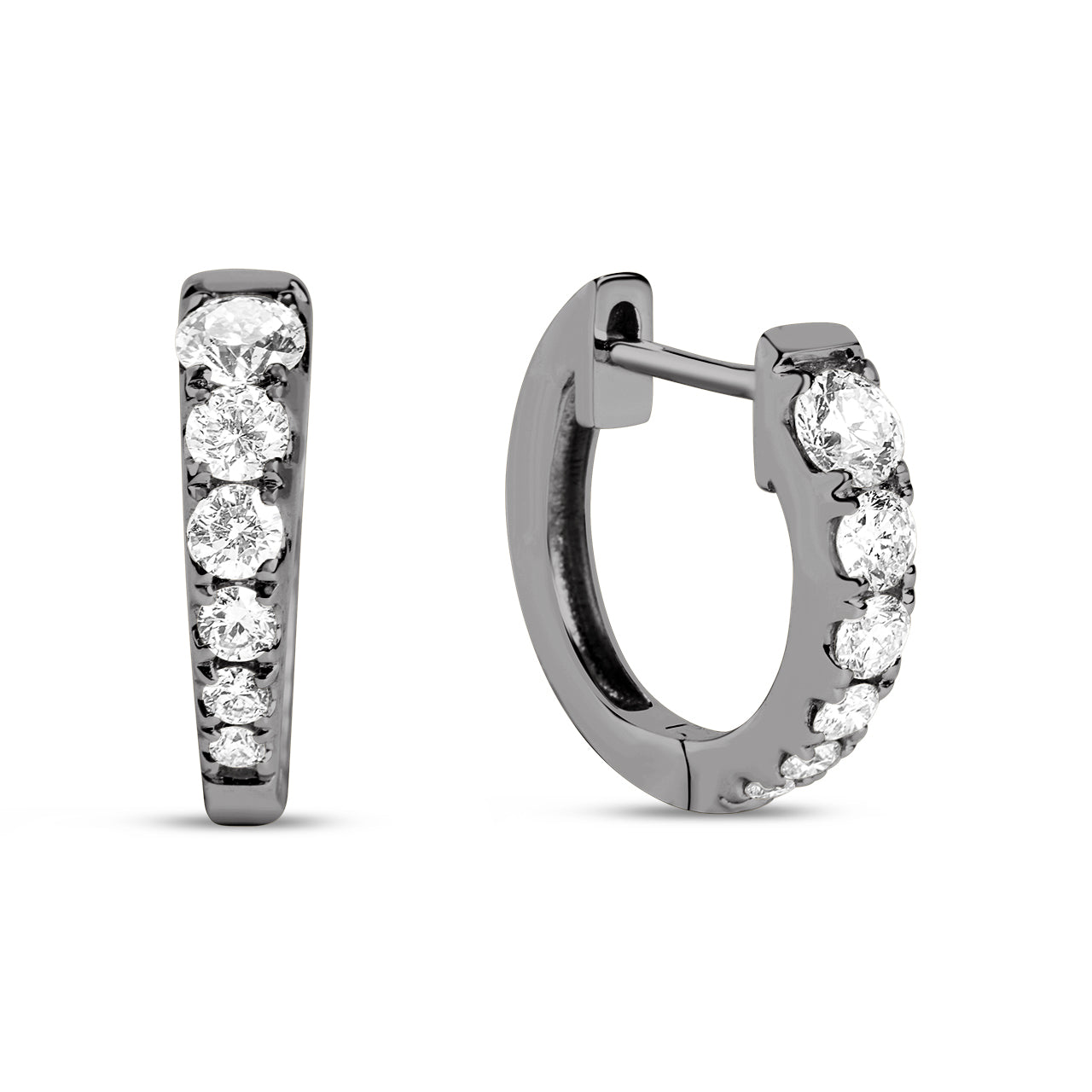 Diamond Tapered Huggie Earring
