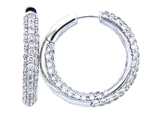 DIAMOND EARRING, 18KW (N), D=3.17