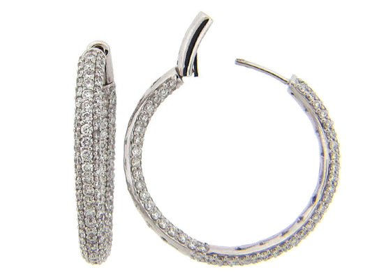 DIAMOND EARRING, 18KW (N), D=3.80
