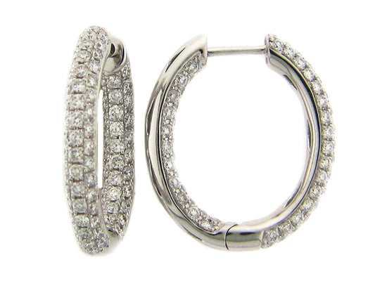 DIAMOND EARRING, 14KW (N)