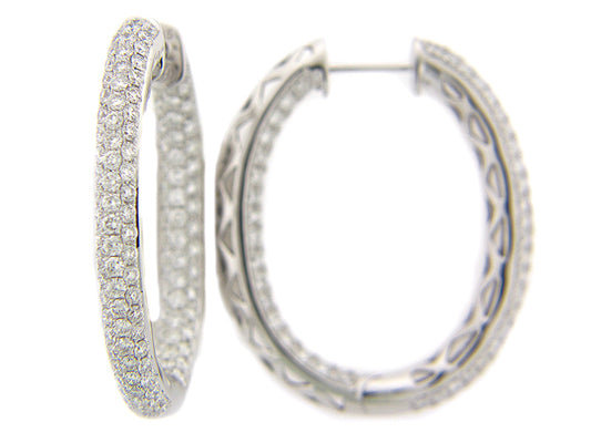 DIAMOND EARRING, 14KW (N), D=5.40