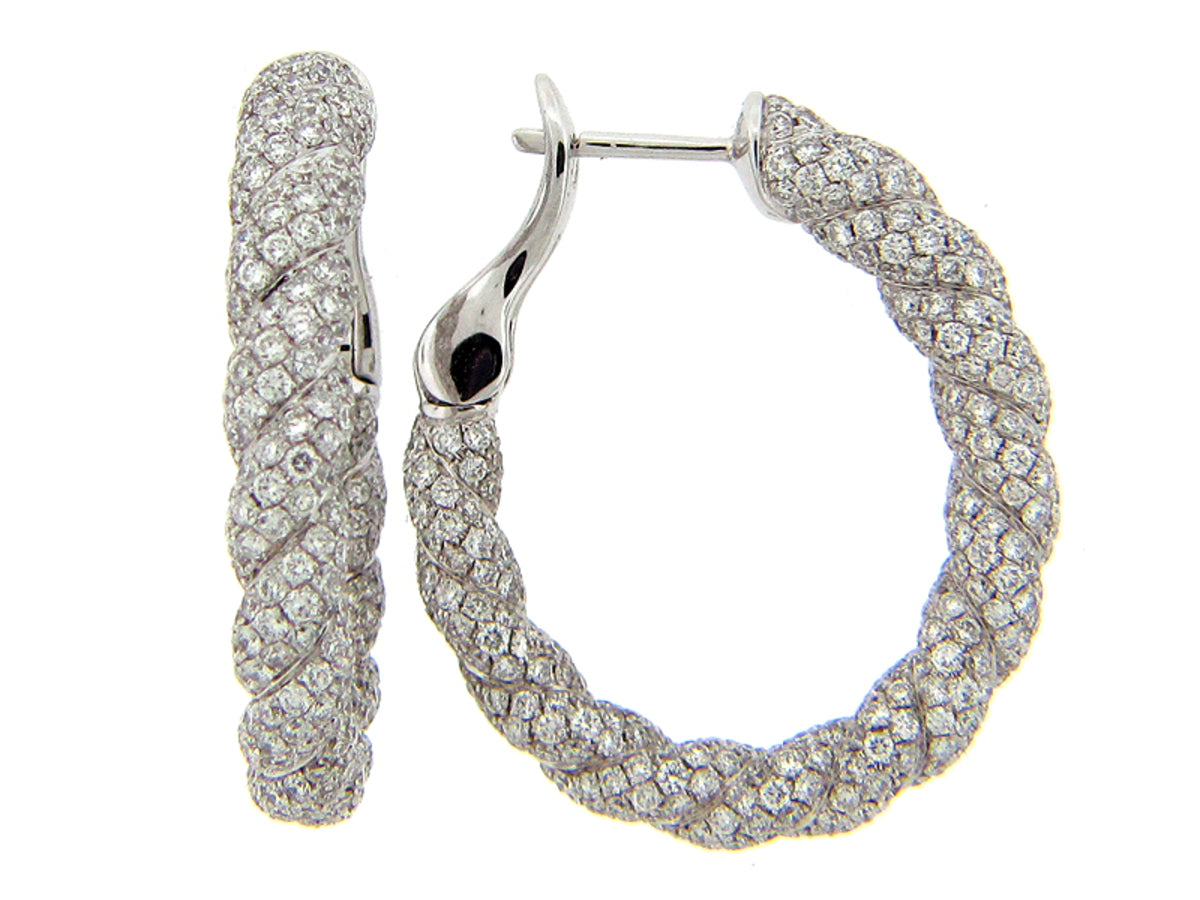 DIAMOND EARRING, 18KW (N)