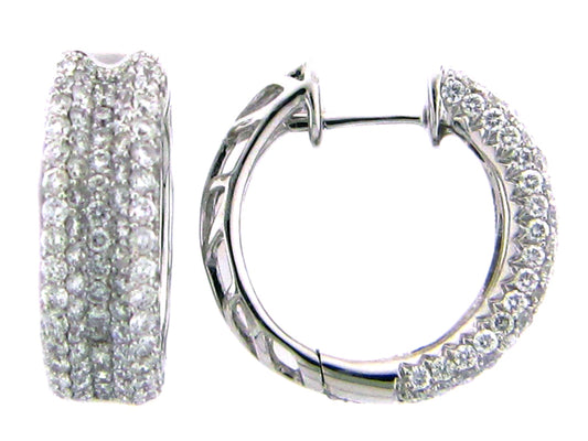 DIAMOND EARRING, 18KW (N), D=2.12