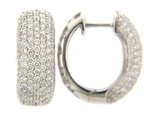 DIAMOND EARRING, 18KW (N), D=2.43