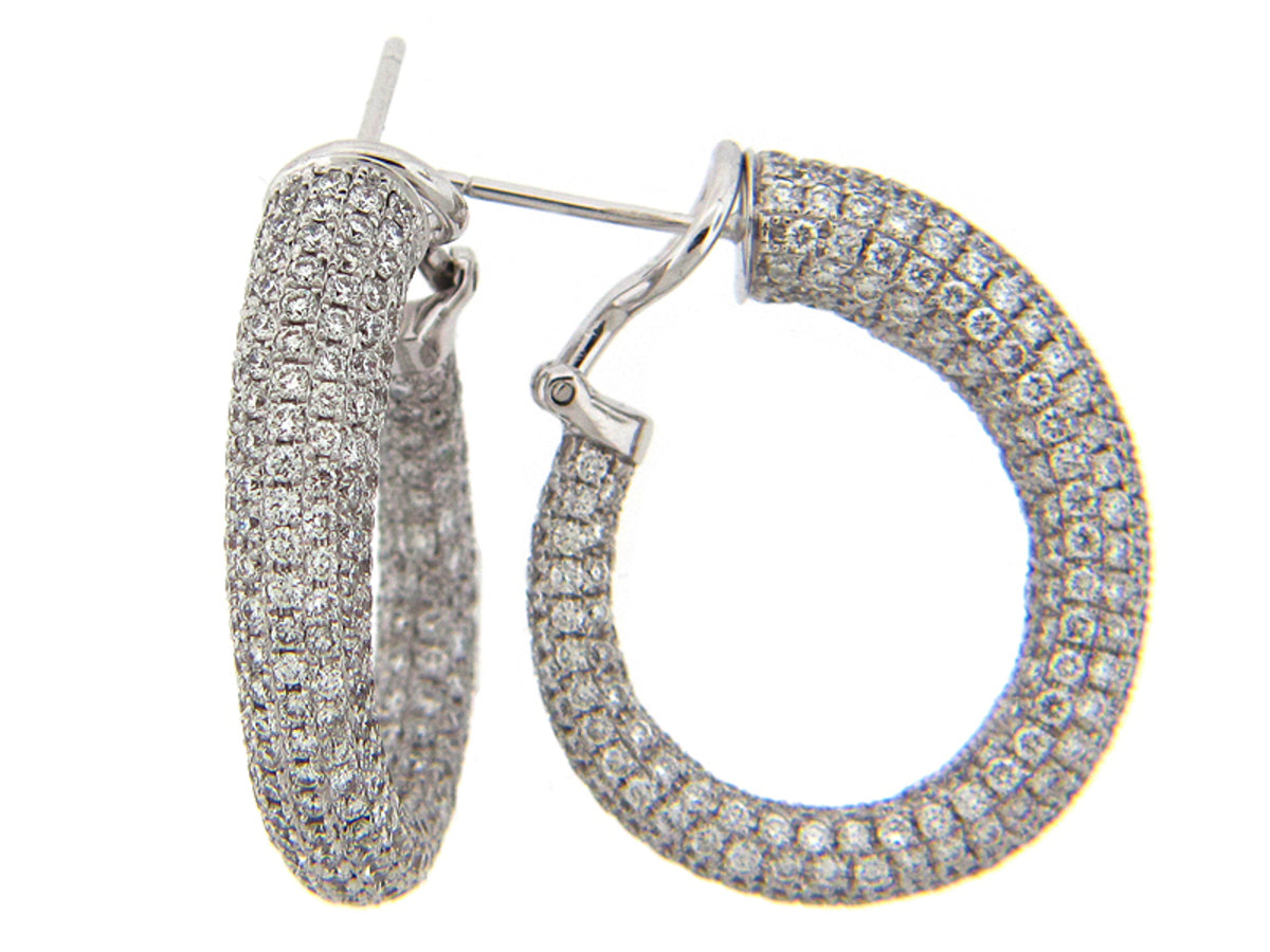 DIAMOND EARRING, 18KW (N), D=4.95