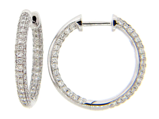 DIAMOND EARRING, 14KW (N), D=0.96