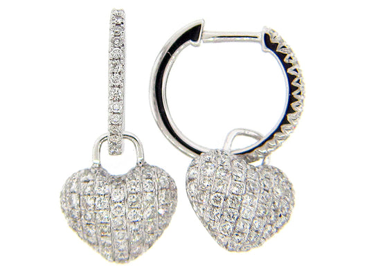 DIAMOND EARRING, 14KW (N), D=0.87