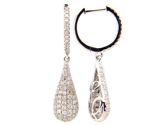 DIAMOND EARRING, 14KW (N), D=1.02