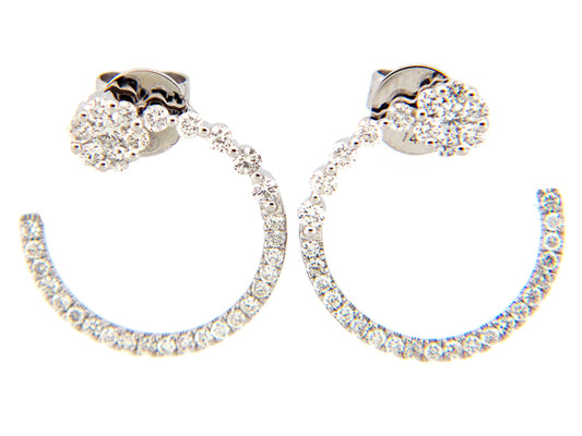 DIAMOND EARRING, 14KW (N), D=0.70