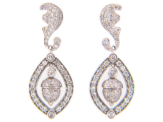 DIAMOND EARRING, 14KW (N) SPECIAL