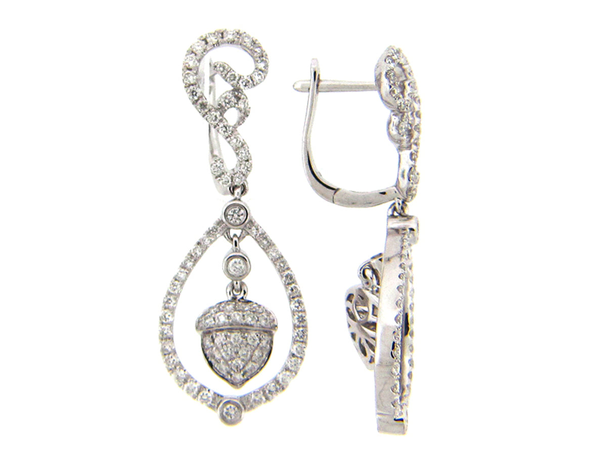 DIAMOND EARRING, 14KW (N) SPECIAL