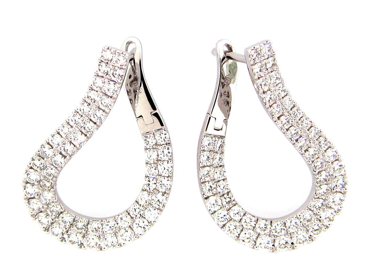 DIAMOND EARRING, 18KW (N)