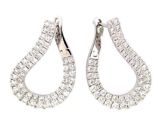 DIAMOND EARRING, 18KW (N)