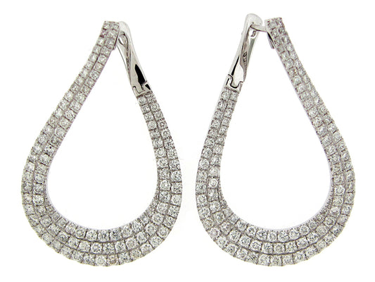 DIAMOND EARRING, 18KW (N)