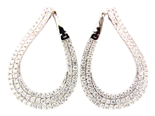 DIAMOND EARRING, 18KW (N)